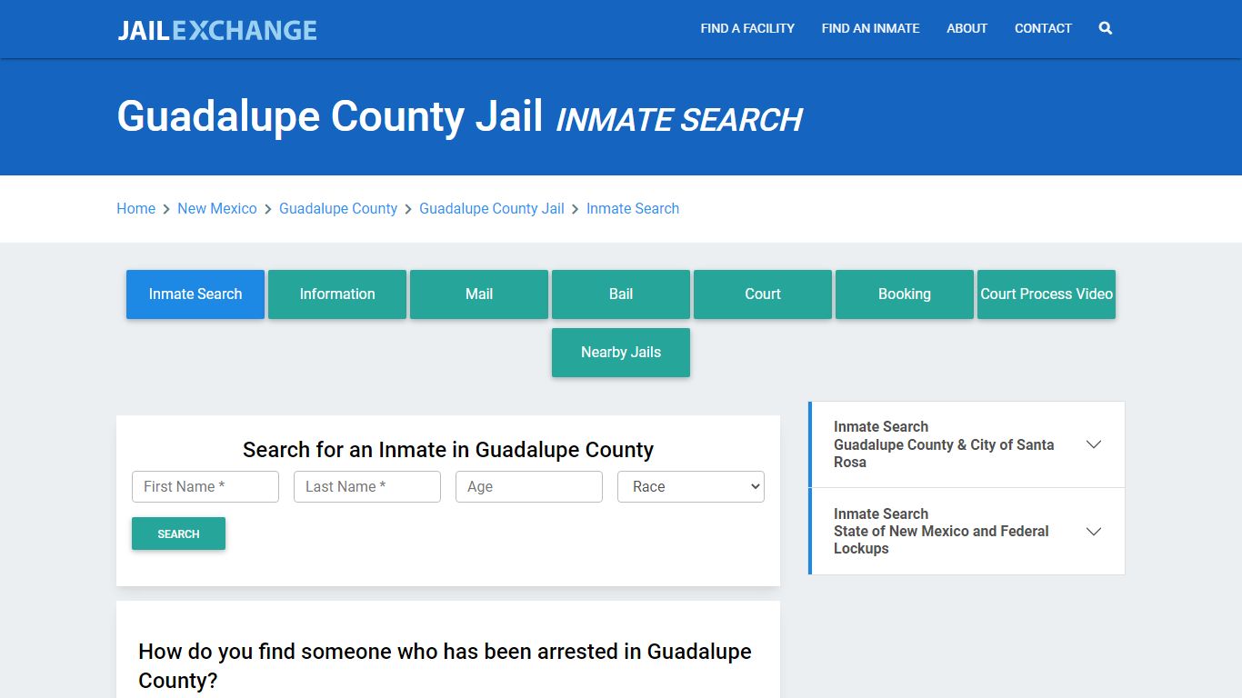 Guadalupe County Jail, NM Inmate Search: Roster & Mugshots