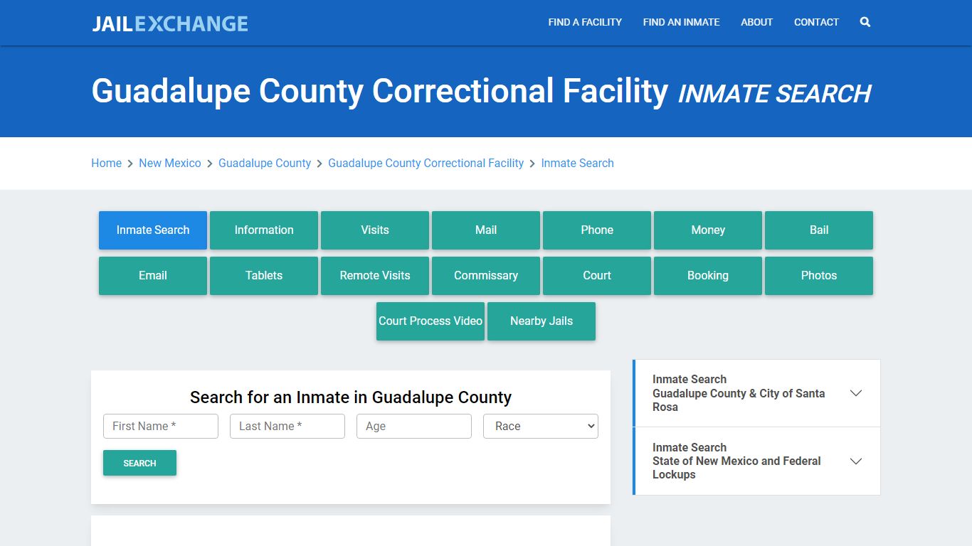 Guadalupe County Correctional Facility Inmate Search - Jail Exchange